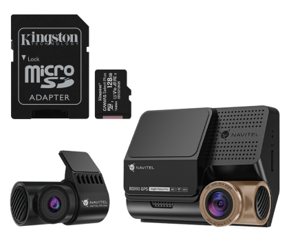 Kamera samochodowa Navitel RS990 Dual GPS/4K/3"/160 + karta 128GB